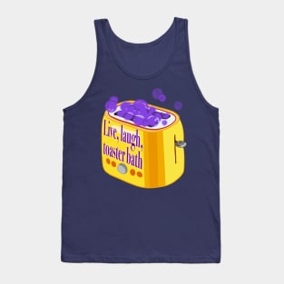 Retro inscription "Live, laugh, toaster bath" Tank Top